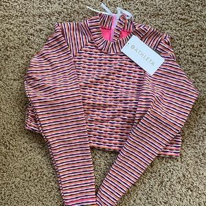 NWT Athleta rashguard/ long sleeve swim top
